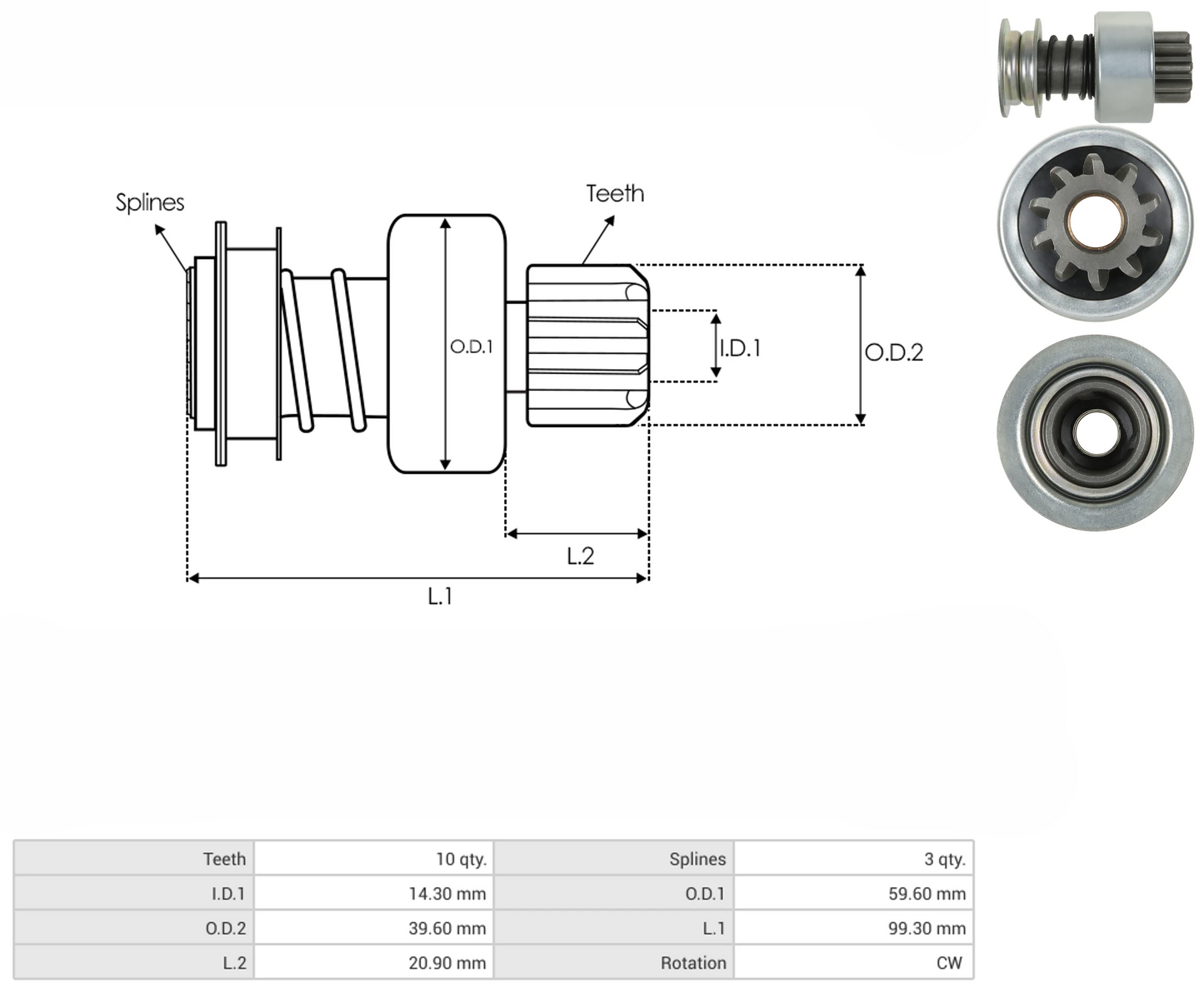 Impulsor Delco 37MT Navistar 10D 54-131 TIM 337