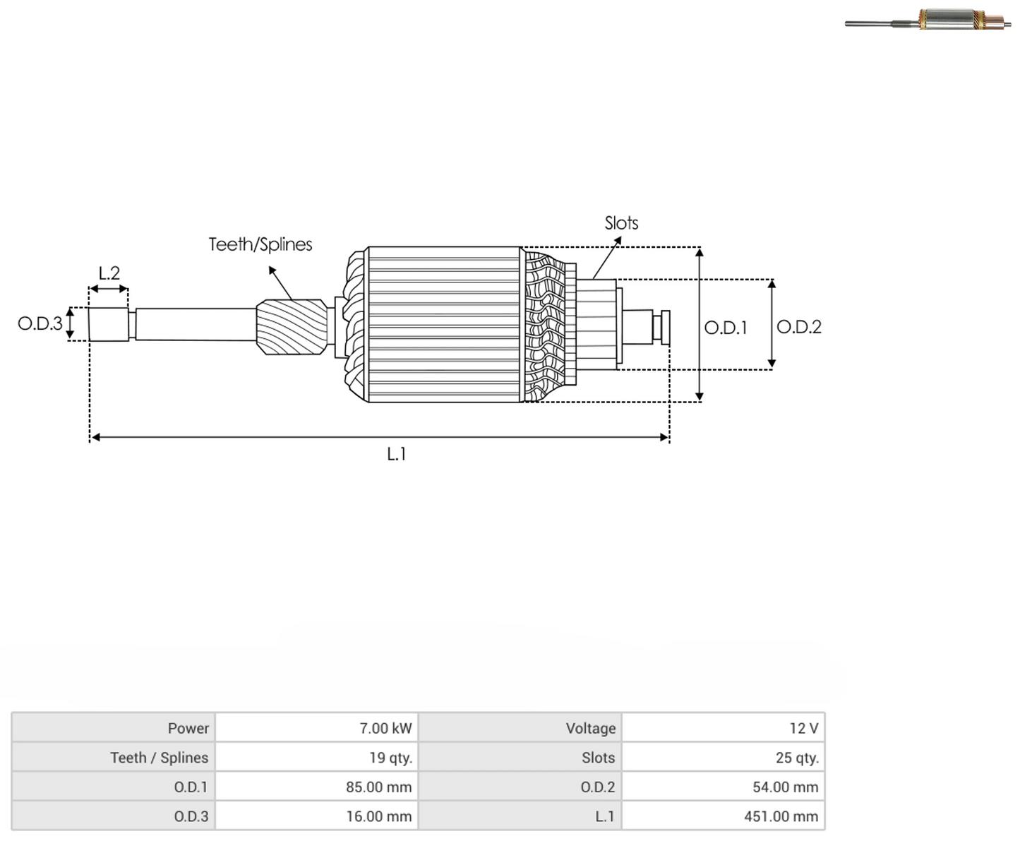 Armadura Delco 42MT 12V 61-122