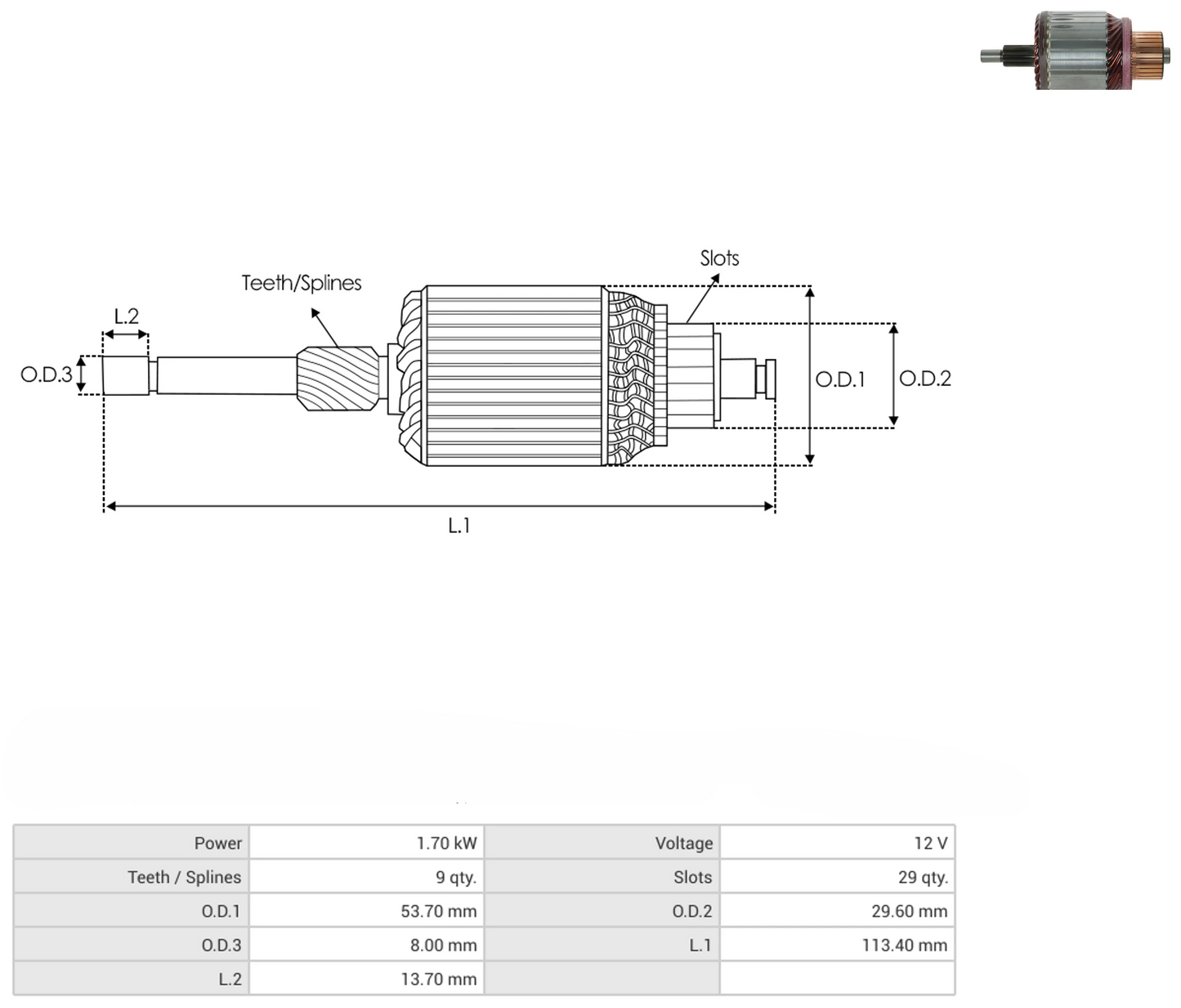 Armadura Mitsubishi Nissan Ford 9D 61-8318