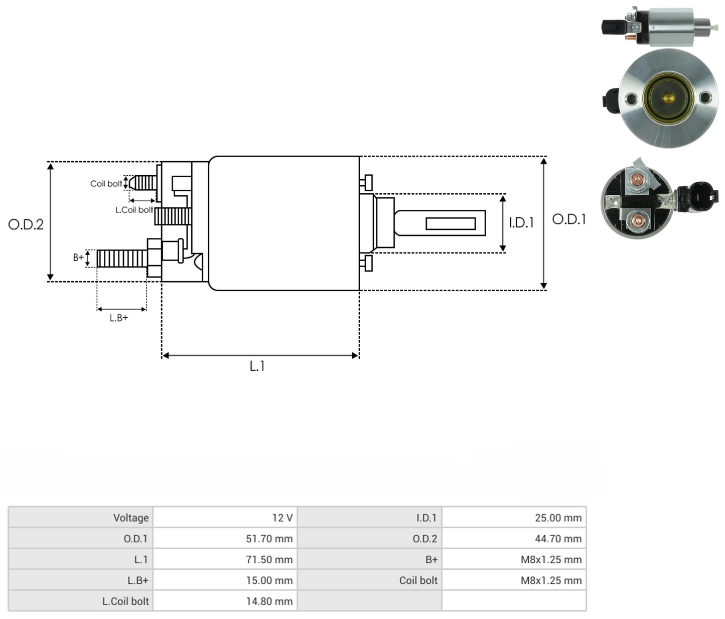 Solenoide Marcha Mitsubishi Nissan 66-8371