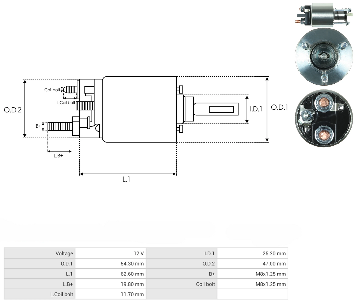 Solenoide Marcha Marelli JCB 66-9308