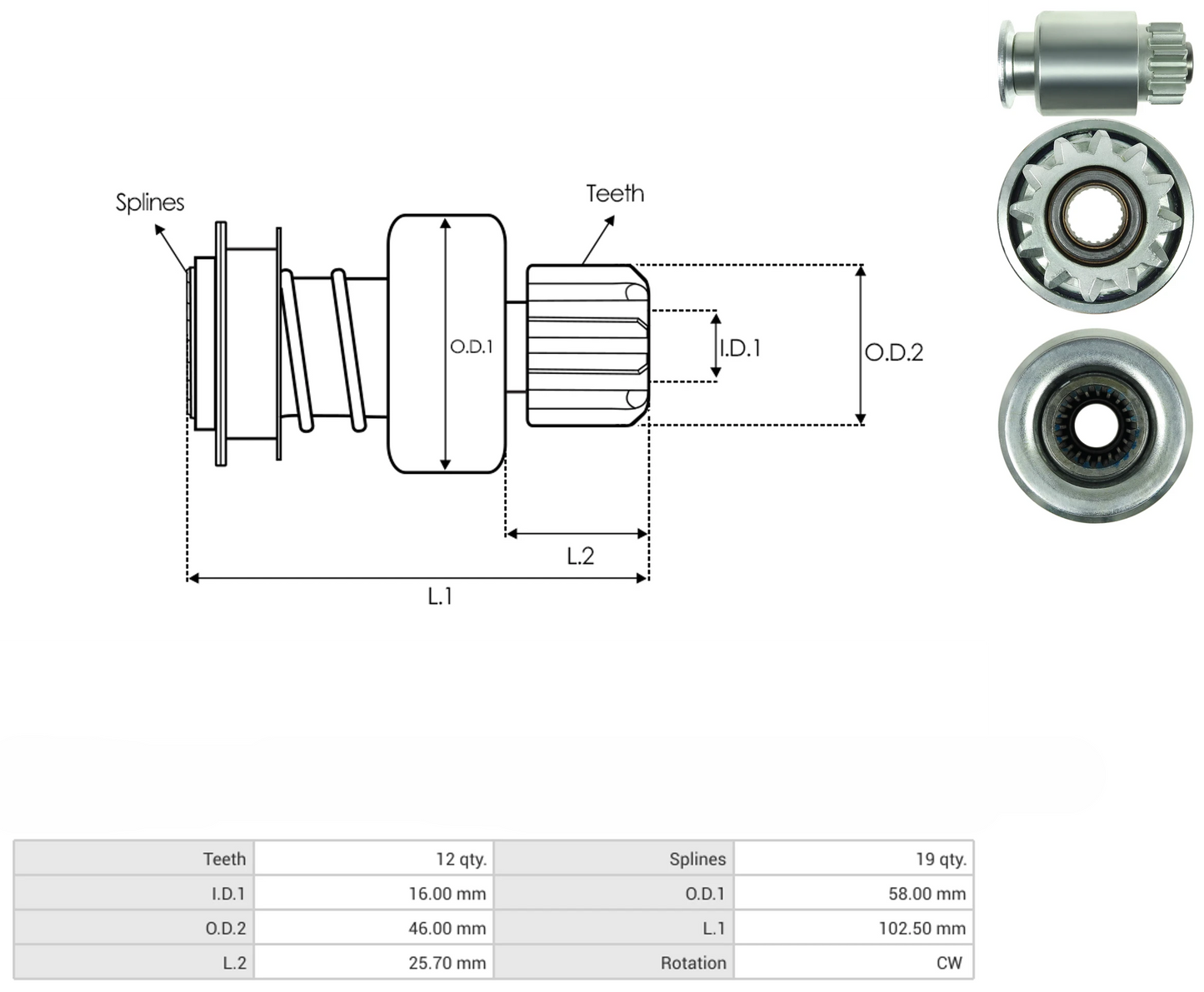 Impulsor Delco 41MT 12D 54-153 TIM 487