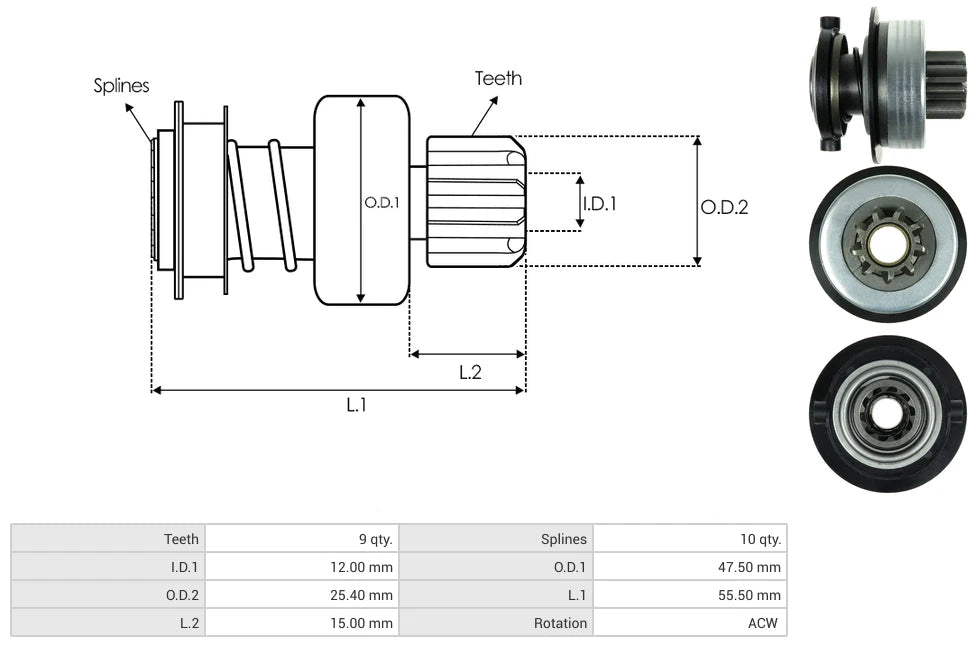 Impulsor Bosch VW Jetta 54-9167 TIM 737L