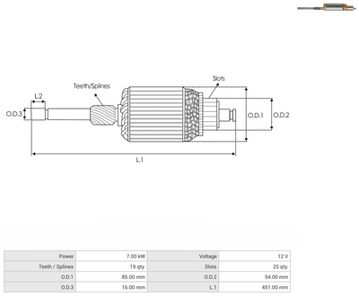 Armadura Delco 42MT 12V 61-122