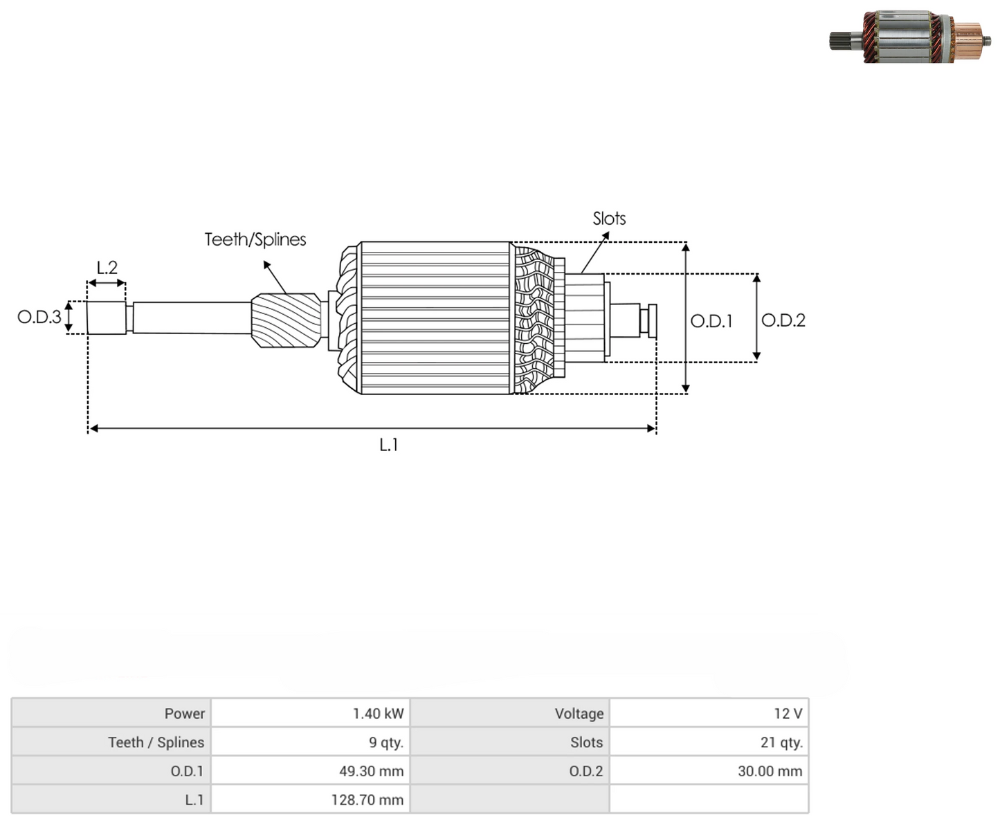 Armadura Nippondenso RAM 9D 61-8211