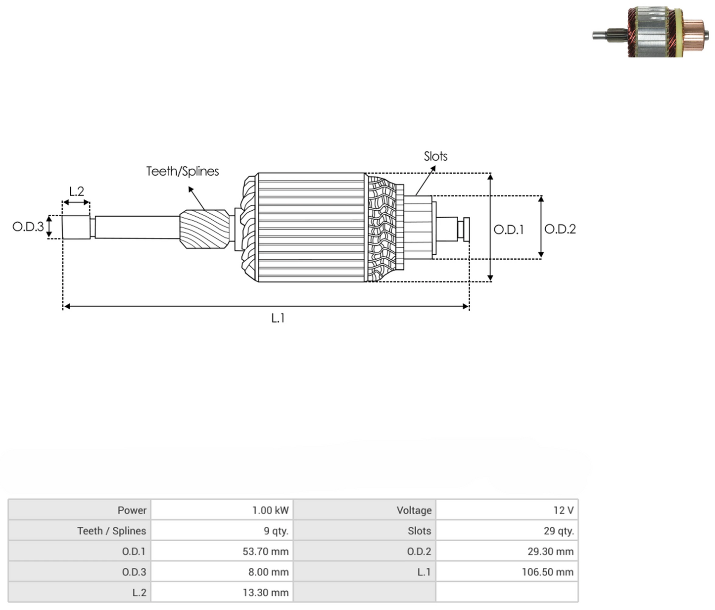 Armadura Mitsubishi Nissan Dodge Jeep 9D 61-8317