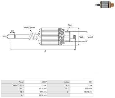 Armadura Mitsubishi Chevrolet Jeep Caterpillar 61-8325