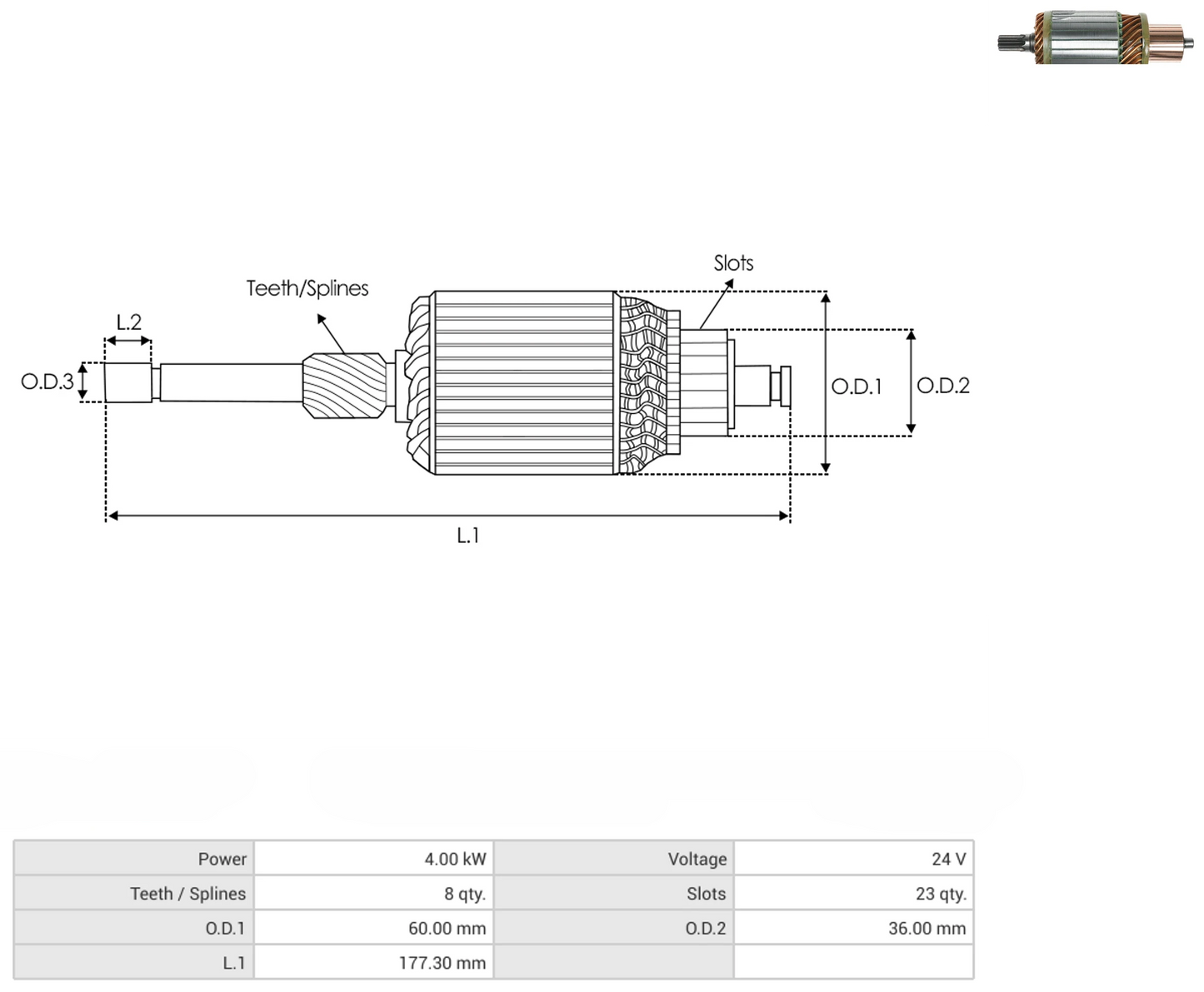 Armadura Delco 28MT 24V 61-8401
