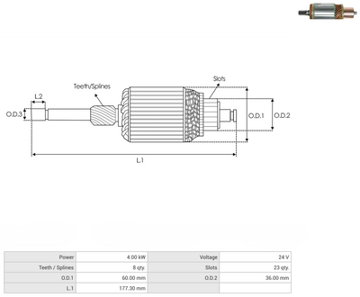 Armadura Delco 28MT 24V 61-8401