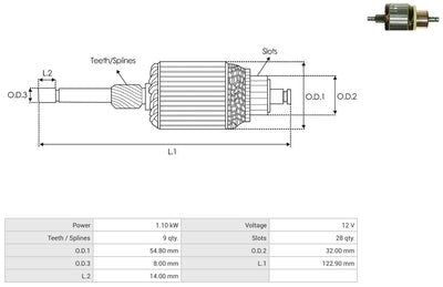 Armadura Bosch Nissan 9D 61-9130