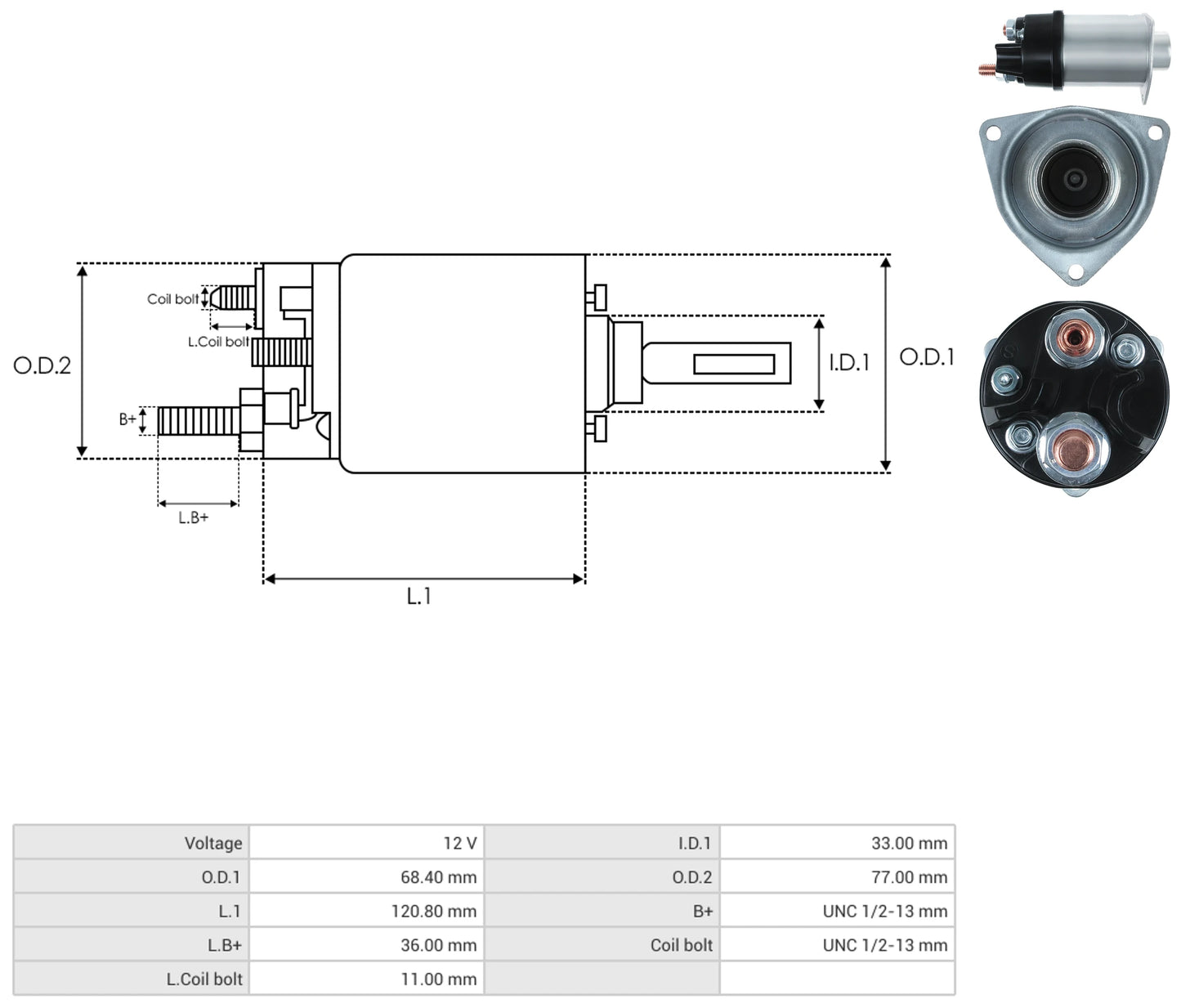Solenoide Marcha Delco 37MT 12V 66-117