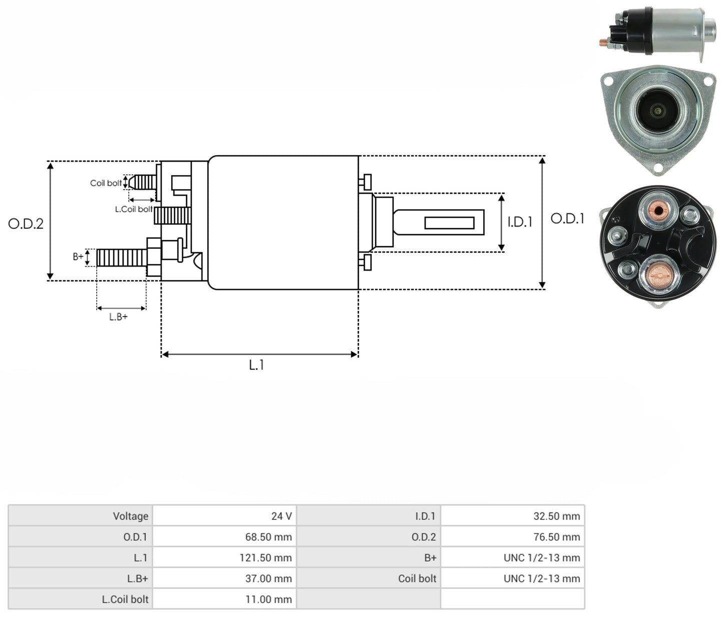 Solenoide Marcha Delco 37MT 24V 66-123