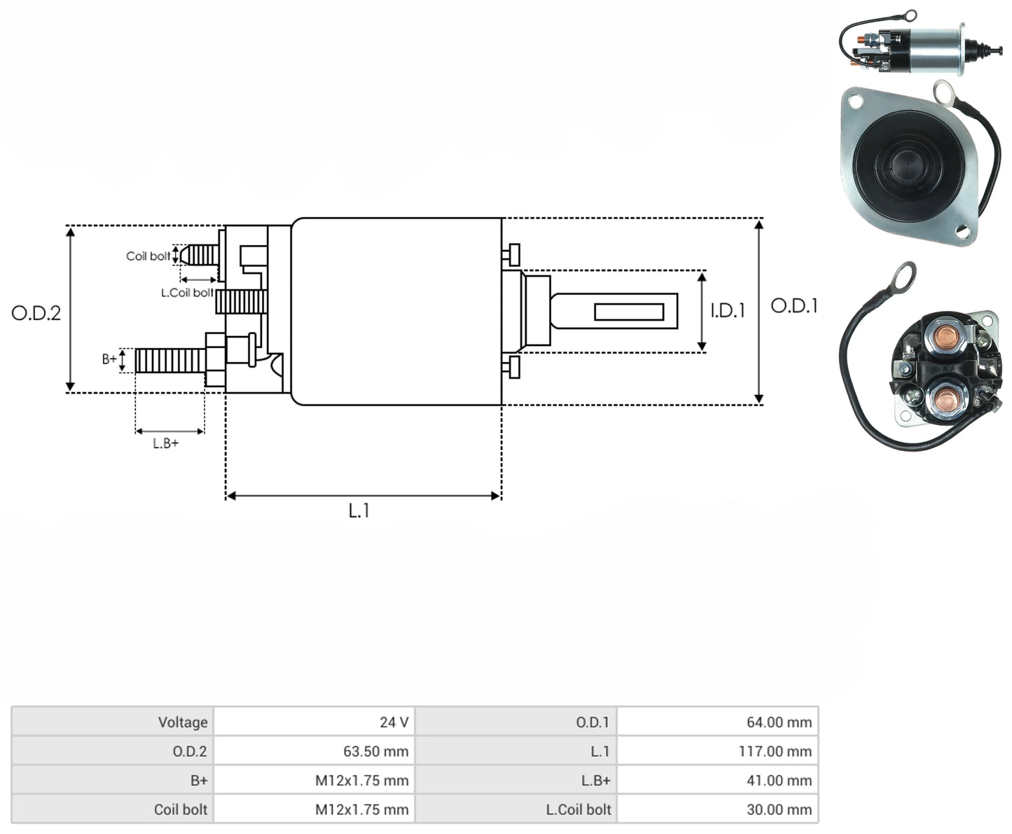 Solenoide Marcha Delco 39MT 24V 66-156