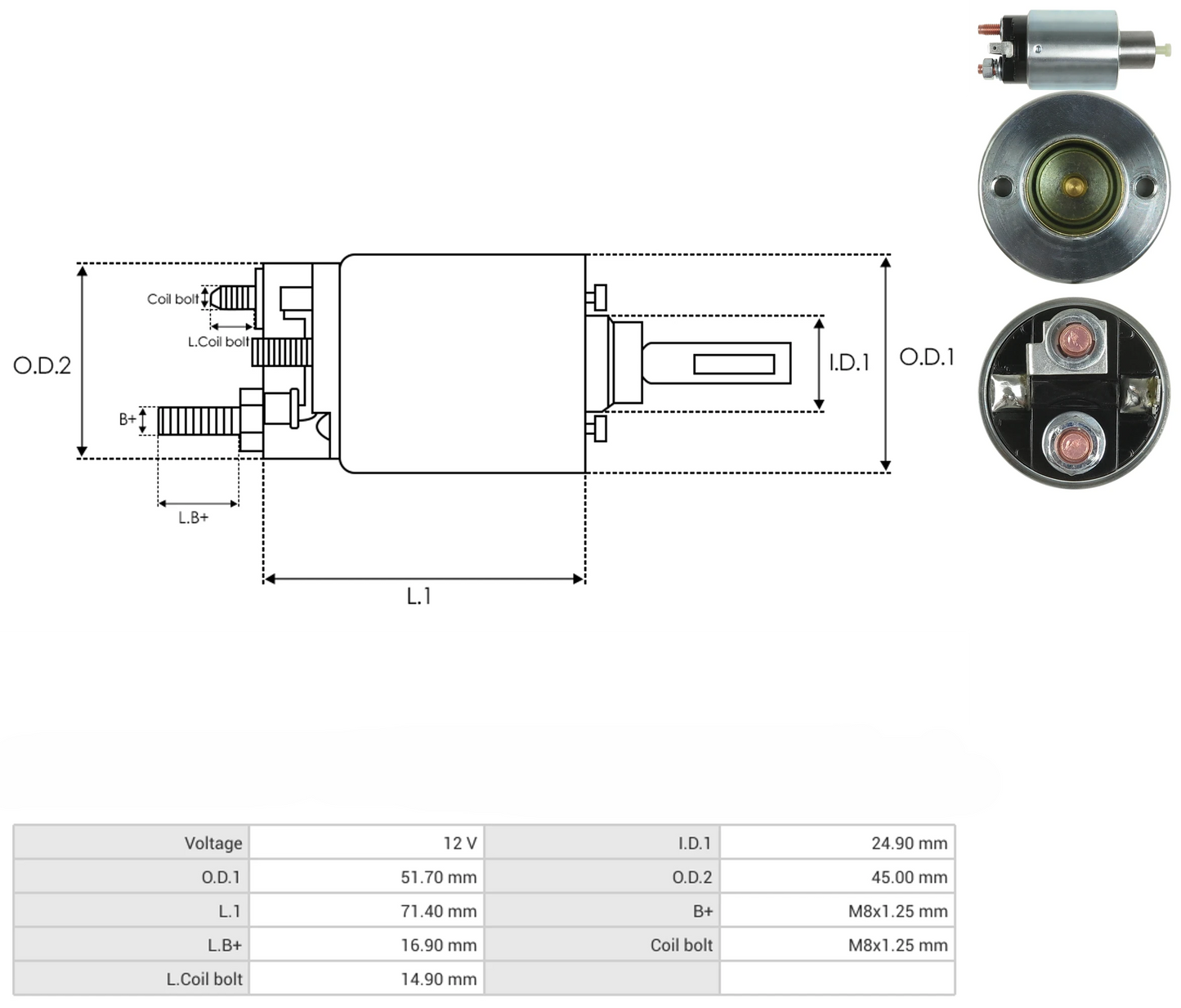 Solenoide Marcha Mitsubishi Ford Nissan Largo 66-8326