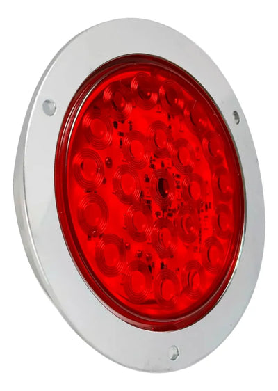 Plafon Redondo 4'' 24 LED's con Estrobo Rojo