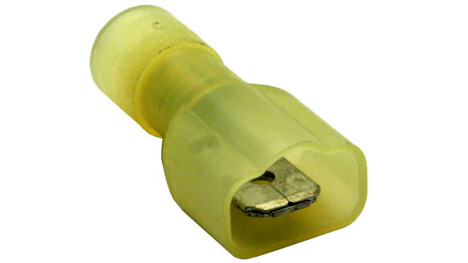 Terminal Amarilla Enchufe, 100 piezas.