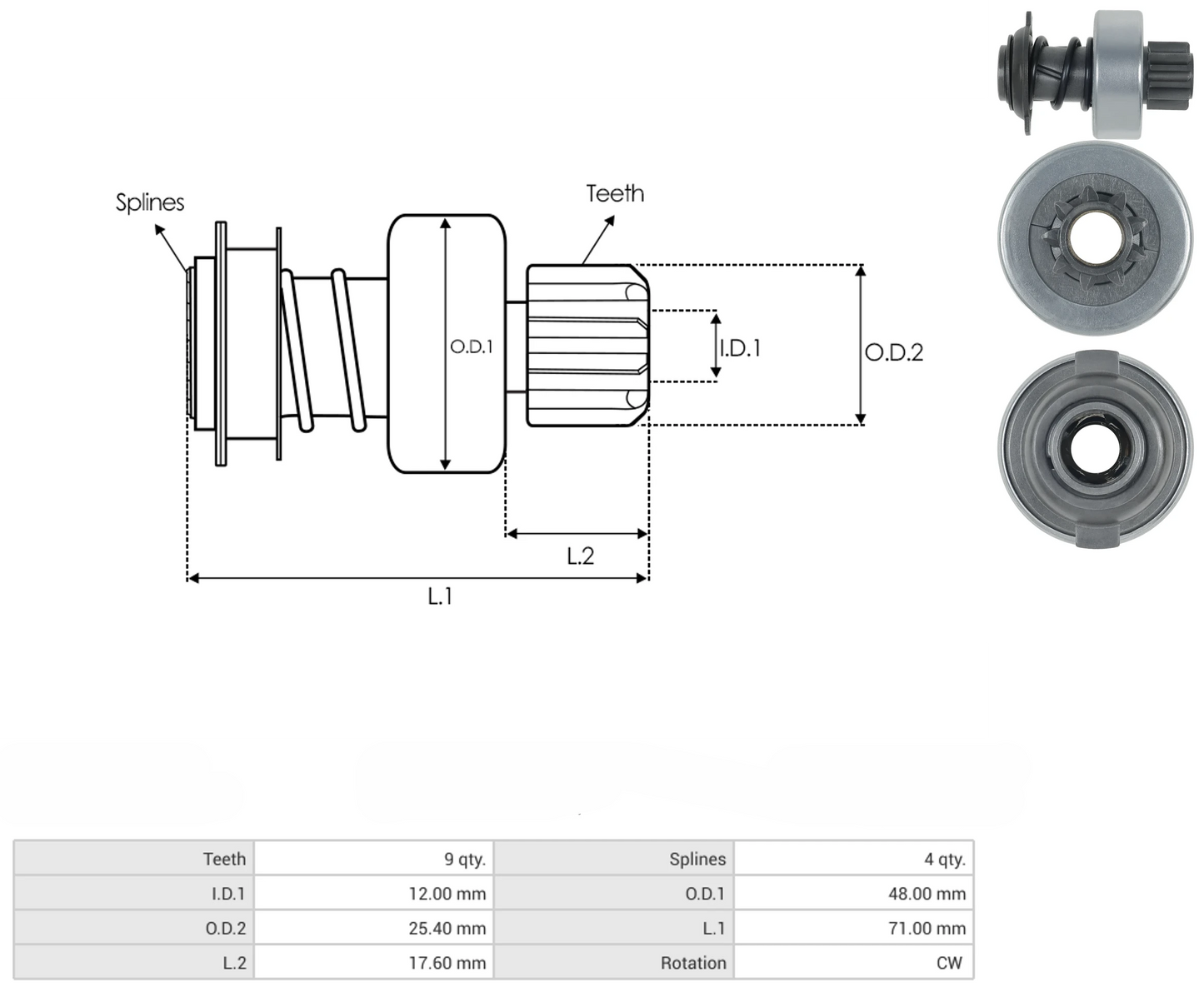 Impulsor Ford Platino 4"1/2 9D 54-204 TIM 239