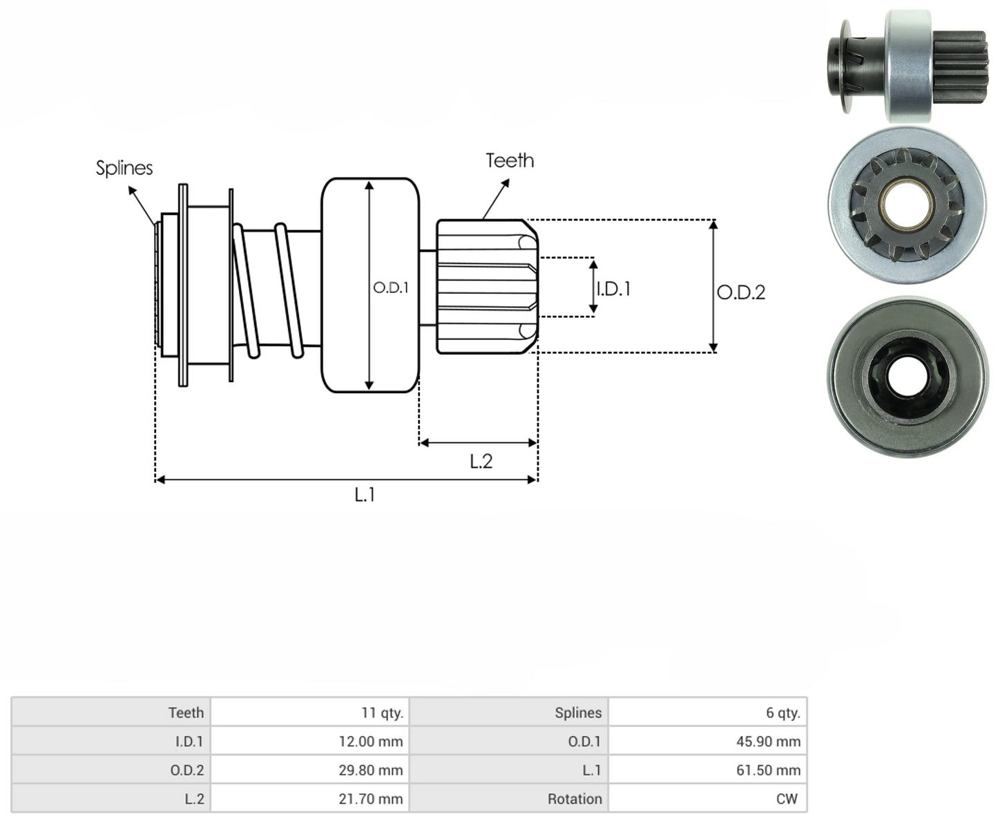 Impulsor Delco Chevrolet Silverado 11D 54-155 TIM 375