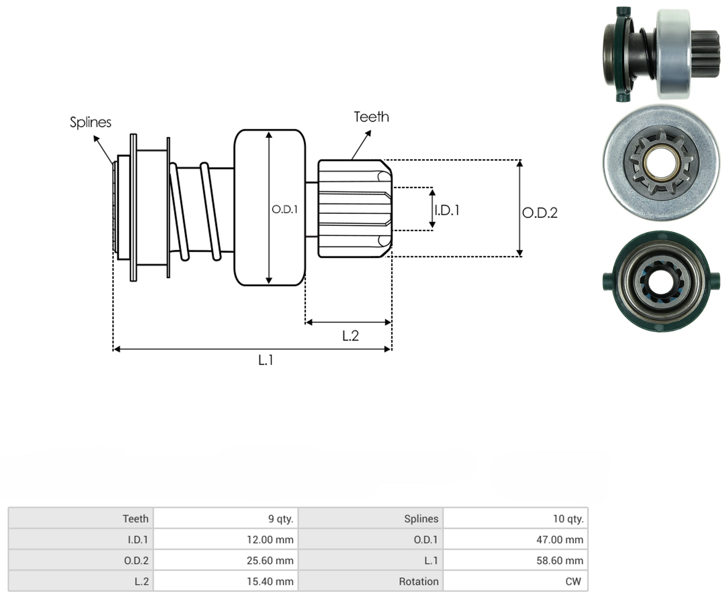 Impulsor Bosch Chrysler 9D 54-9140 TIM 737BA