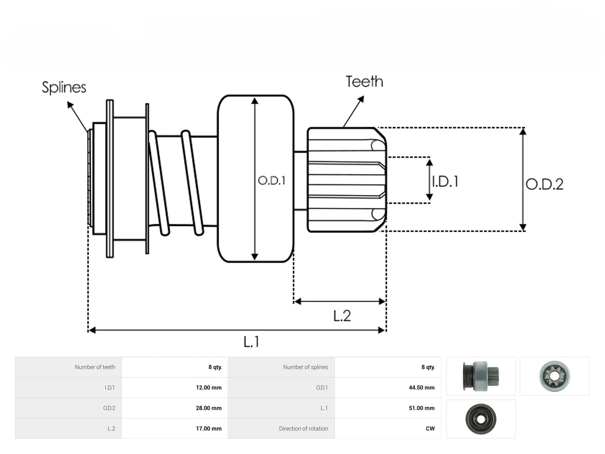 Impulsor Mitsubishi Nissan 8D 54-8313 TIM 756